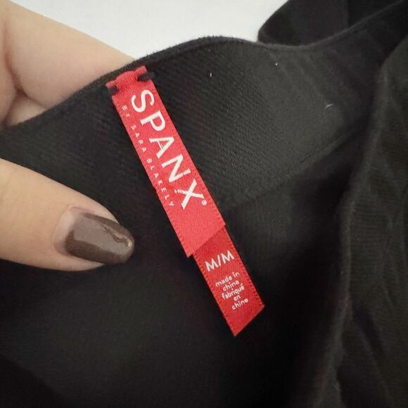 SPANX High Rise Jeanish Leggings Jeggings Black Medium M - Picture 8 of 10